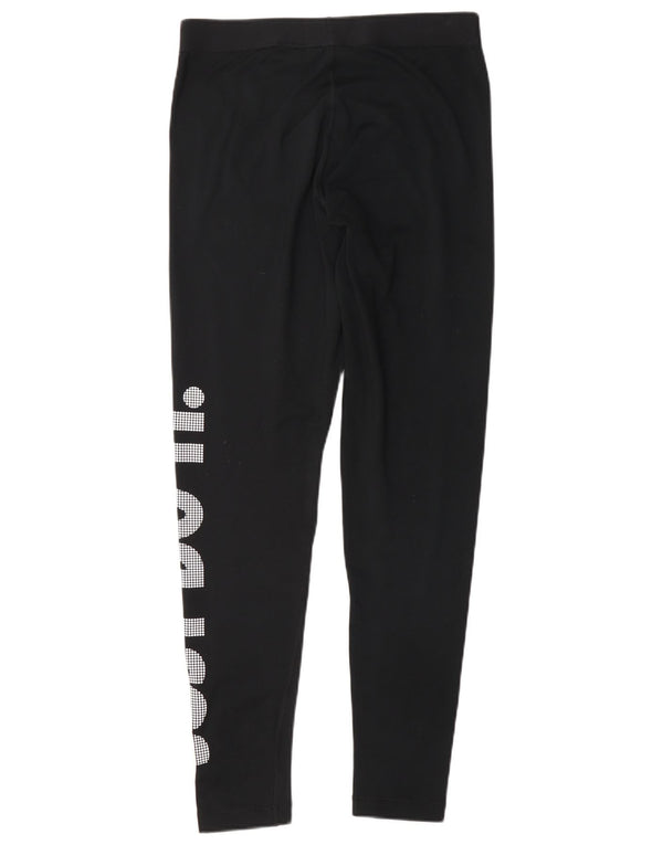 Leggings grafici Nike Dri Fit da donna UK 14 grande poliestere nero