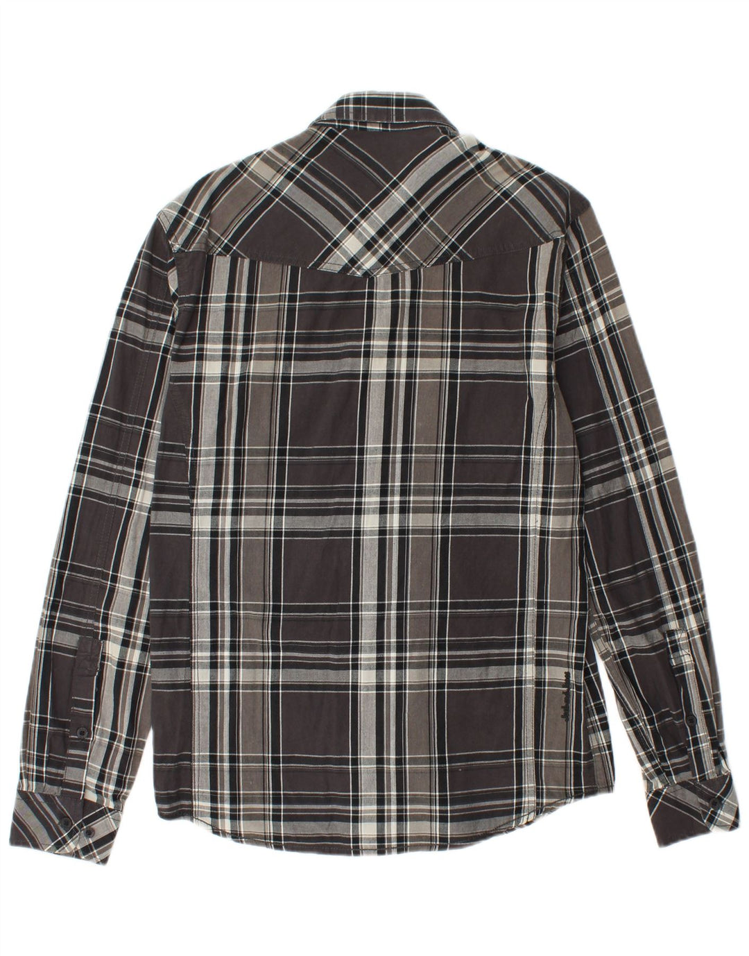 JACK & JONES Camicia da uomo piccola in cotone a quadri grigi