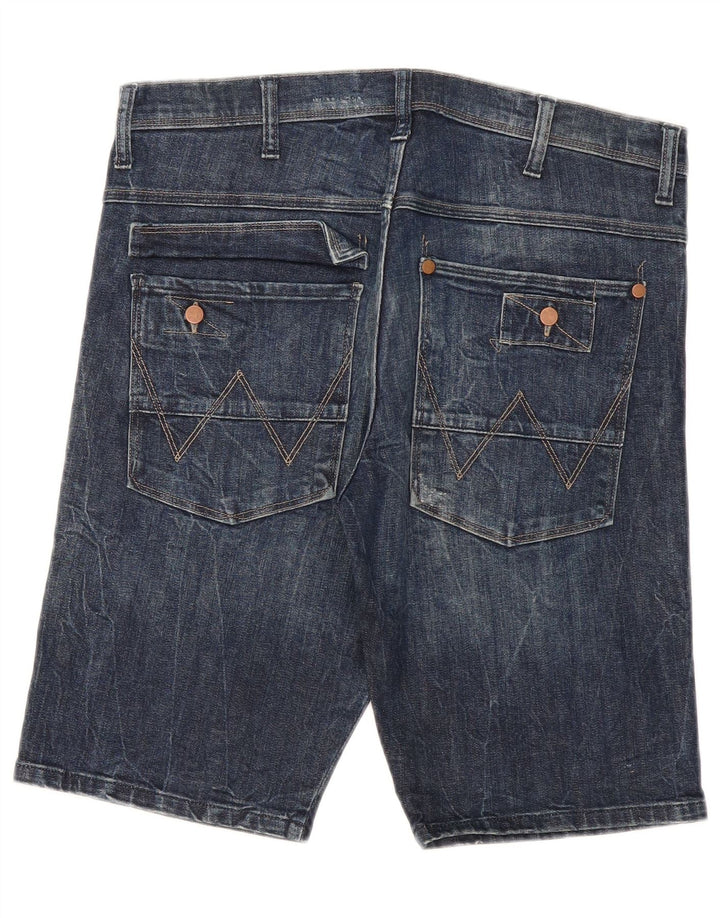 Pantaloncini di jeans Kurt da uomo Wrangler W32 cotone blu medio