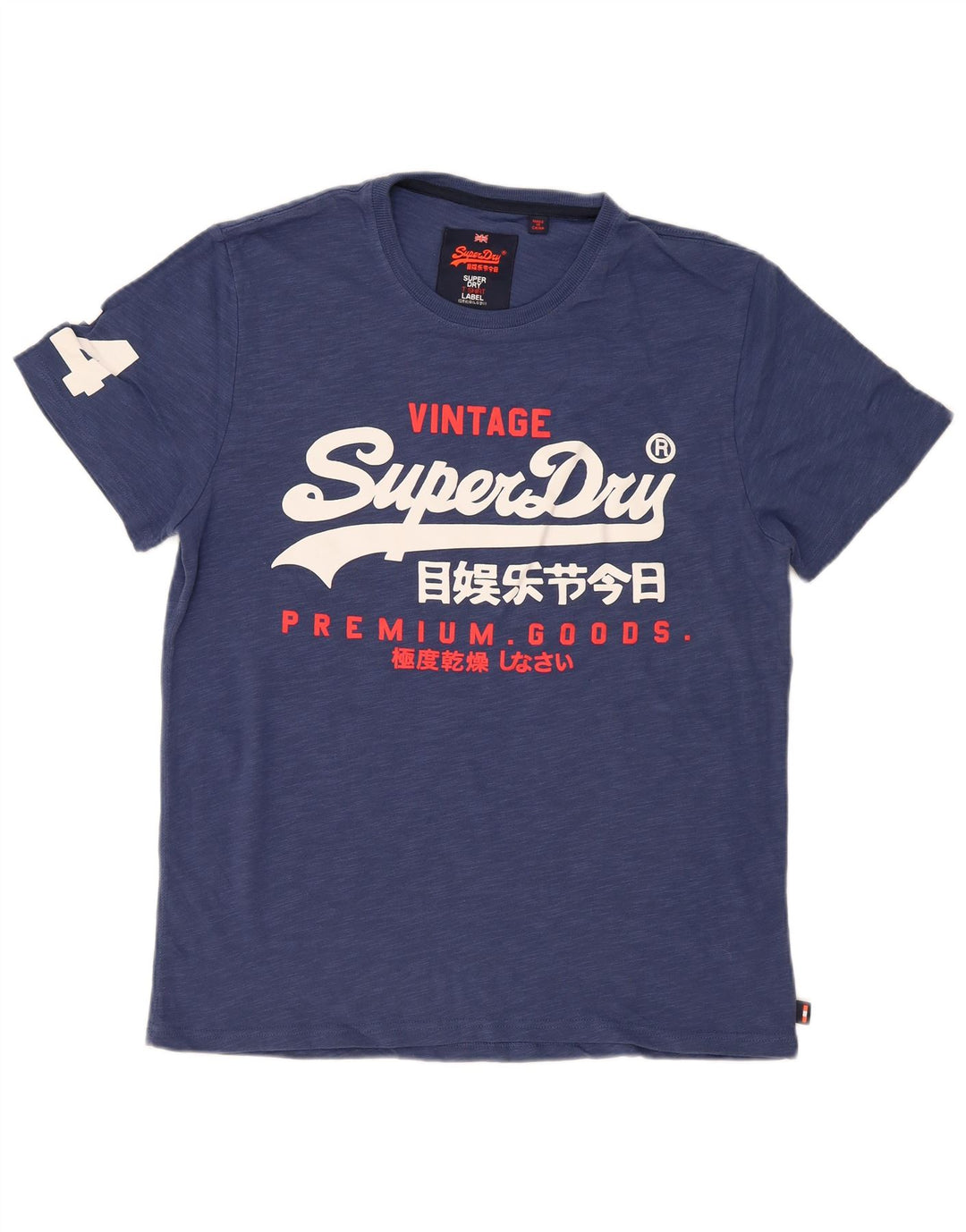 T-shirt grafica da uomo Superdry Top 2XL in cotone blu