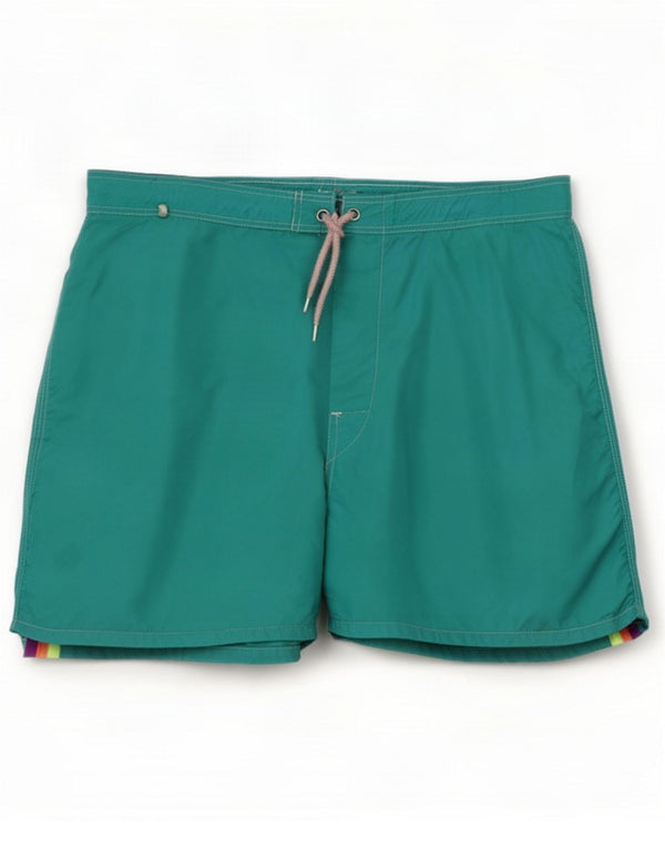 Sundek Mens Swimming Shorts Large Green Colourblock