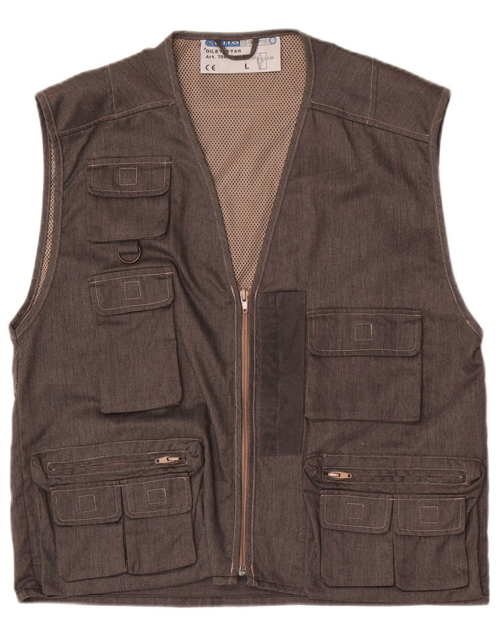 Gilet multiuso da uomo Sotto Zero UK 40 grande cotone grigio