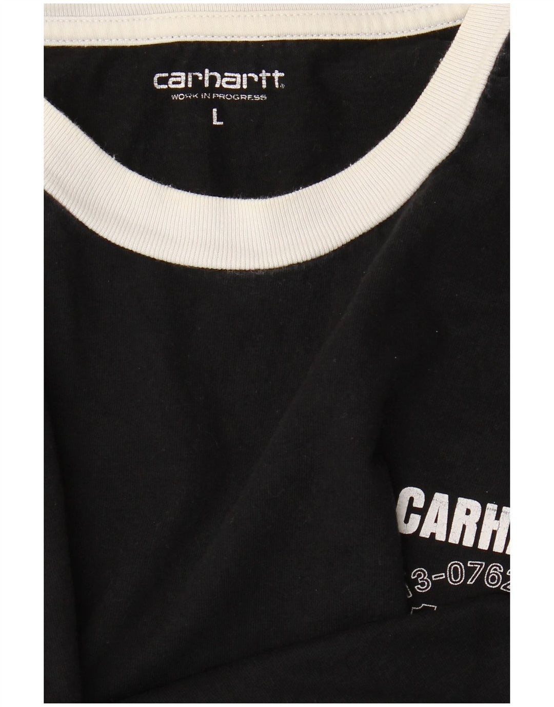 CARHARTT Top grafico da uomo a maniche lunghe a righe nere larghe
