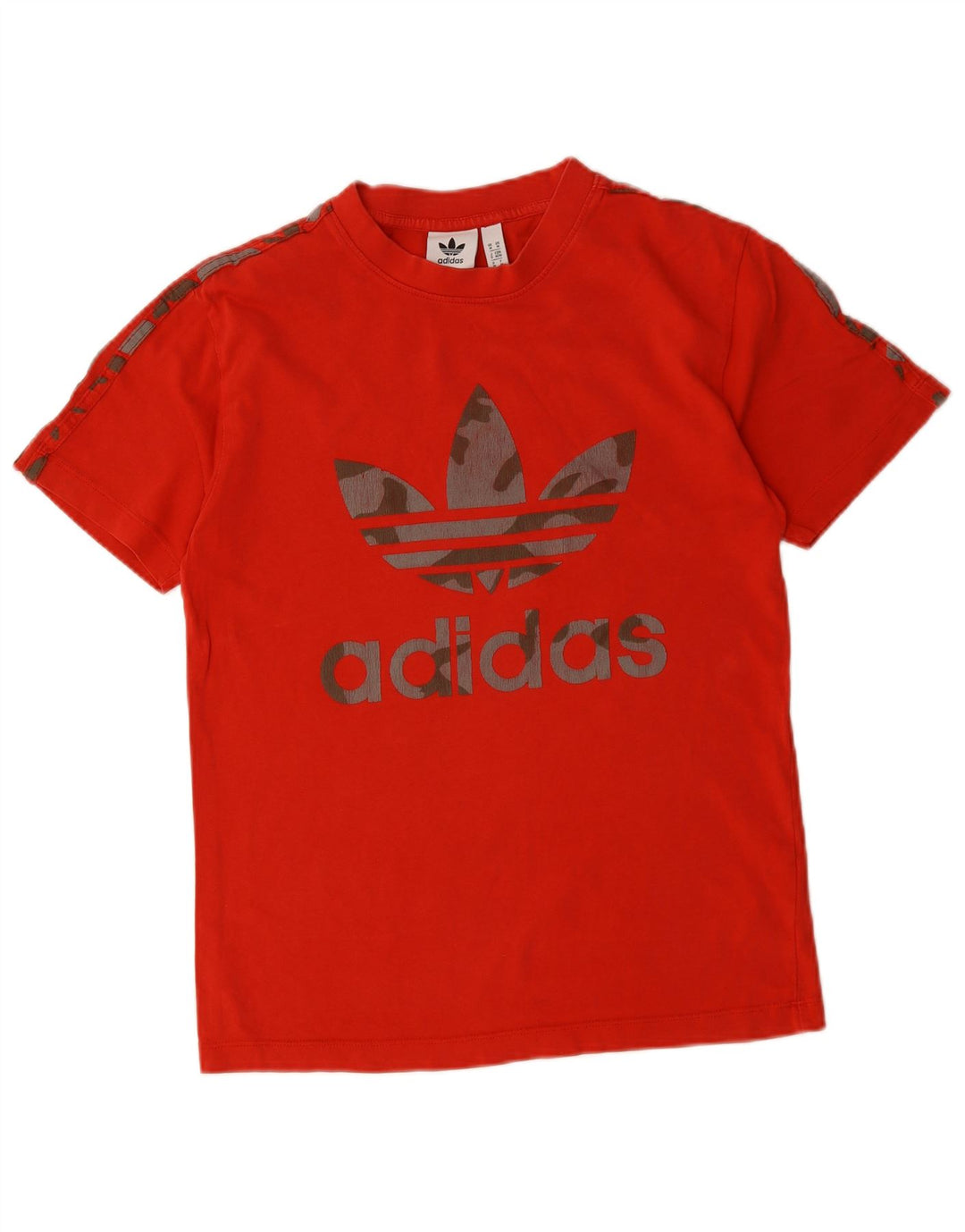 T-shirt grafica da uomo Adidas Top in cotone rosso medio