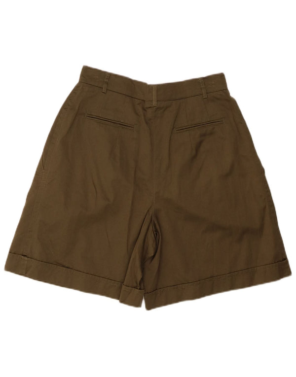 Pantaloncini chino con ancoraggio a vita alta da donna Mondi EU 36 Small W24 cotone kaki