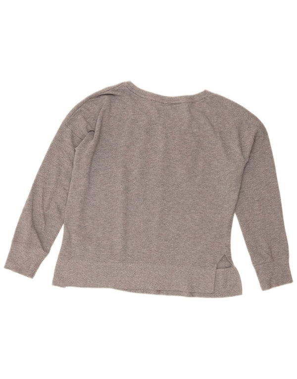 Felpa grafica da donna Tommy Hilfiger Maglione UK 10 Small Cotone grigio