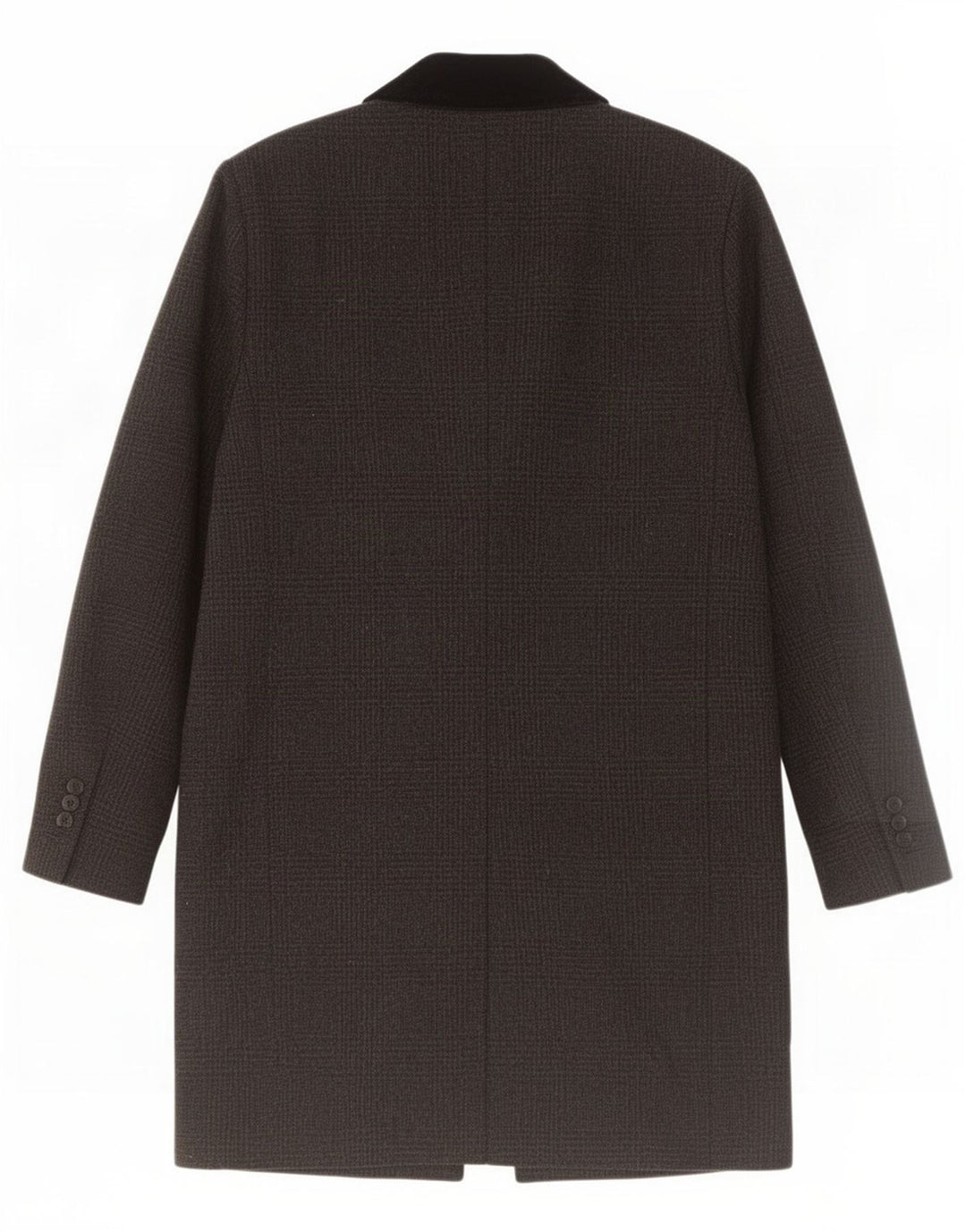Cappotto da uomo All Saints UK 36 piccolo in lana pied de poule nera