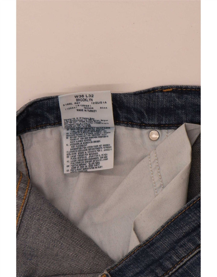 Jeans dritti Brooklyn da donna Lee W36 L30 cotone blu