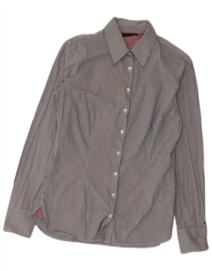 Camicia da donna Tommy Hilfiger US 6 cotone gessato grigio medio