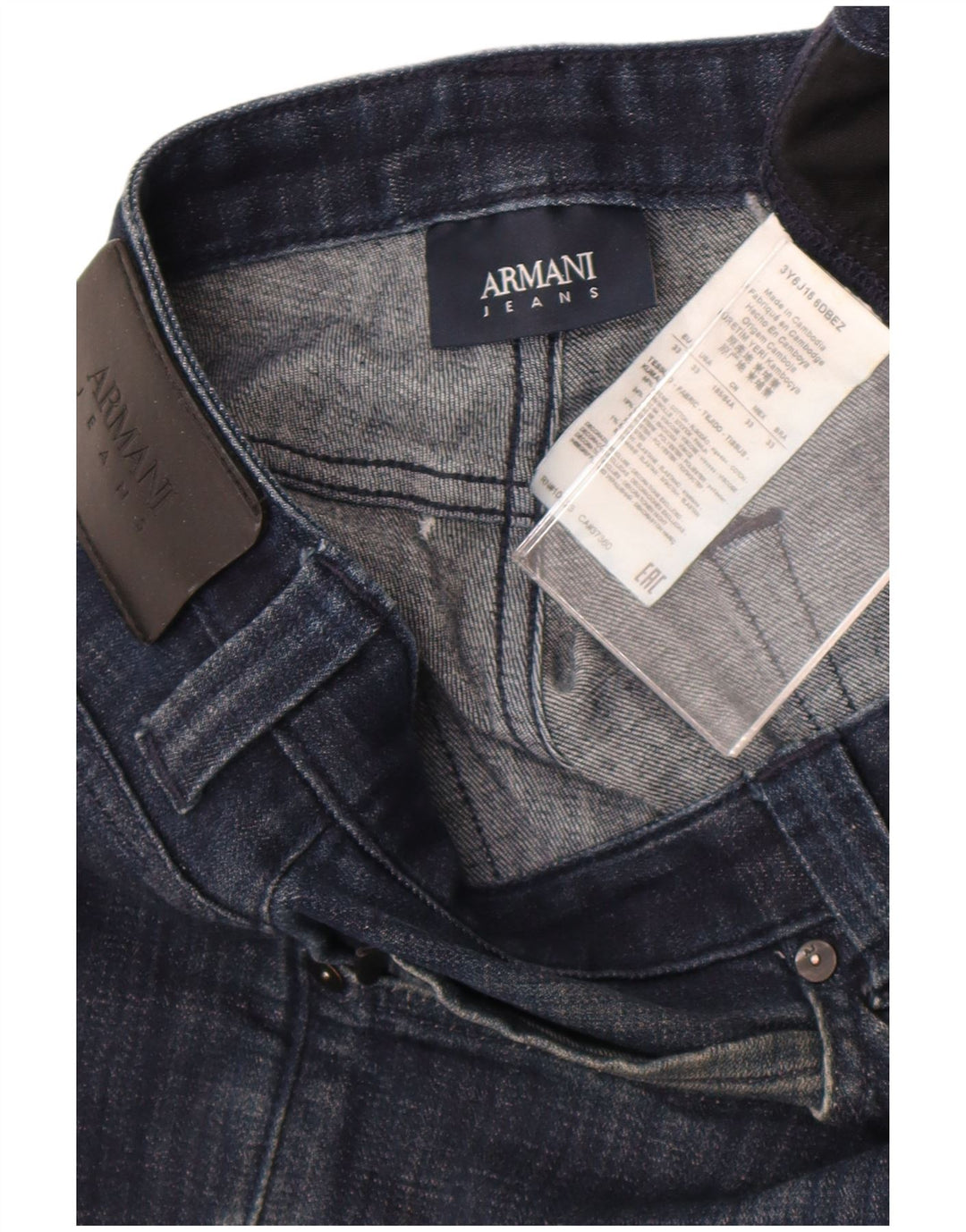 Jeans dritti da uomo Armani W33 L29 cotone blu