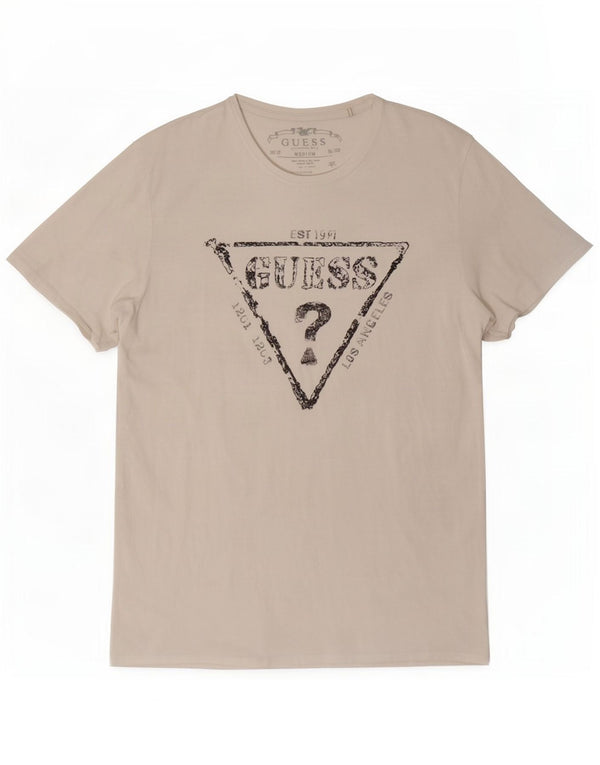 T-shirt grafica da uomo Guess bianca media