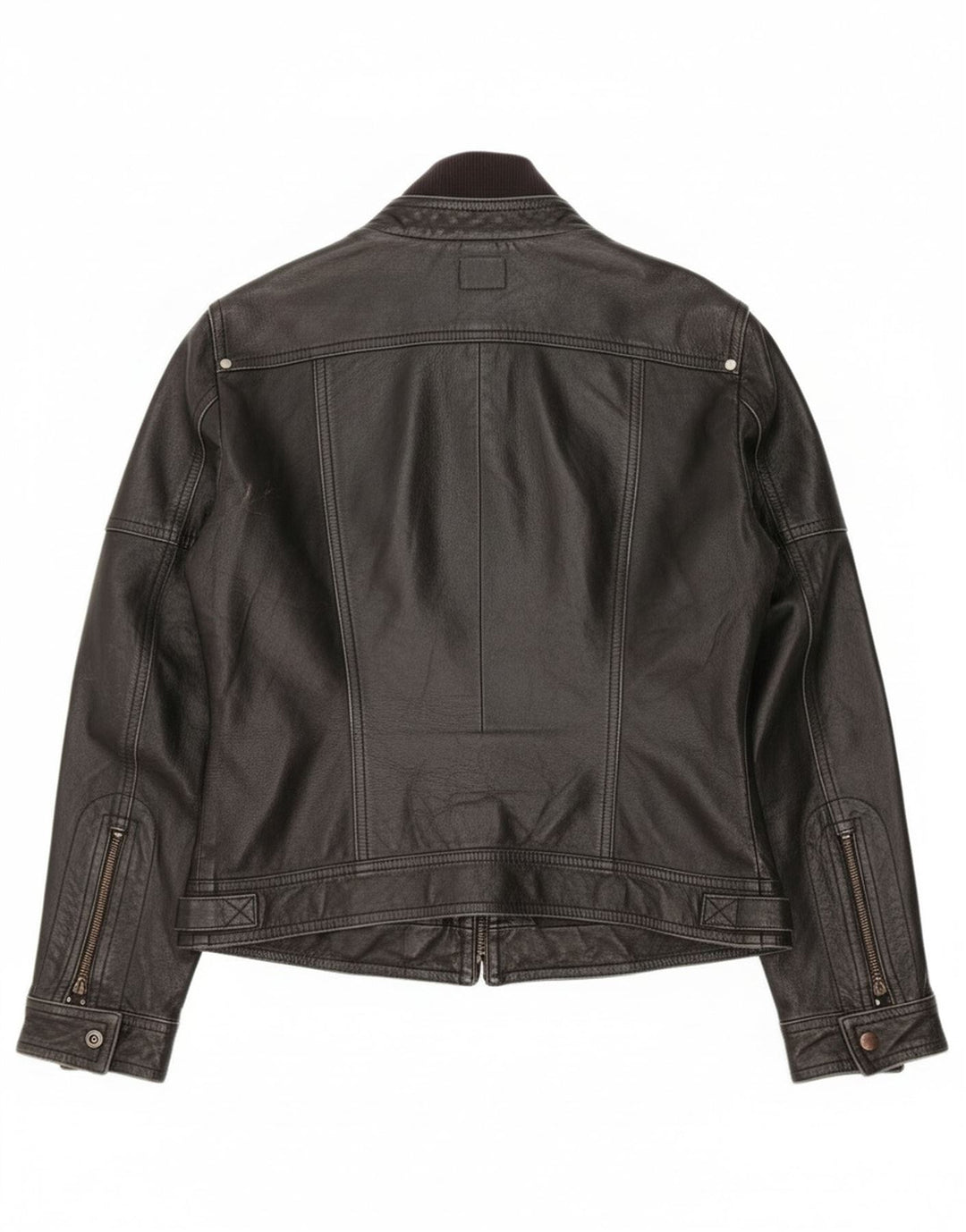 Giacca in pelle da donna MOTIVI UK 14 media nera
