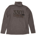 Maglione maglione con collo alto grafico da uomo G-Star XL in cotone grigio