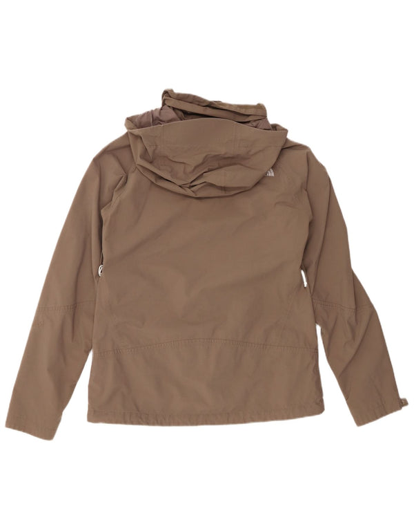 THE NORTH FACE Giacca antipioggia da donna con cappuccio UK 14 Nylon grigio medio