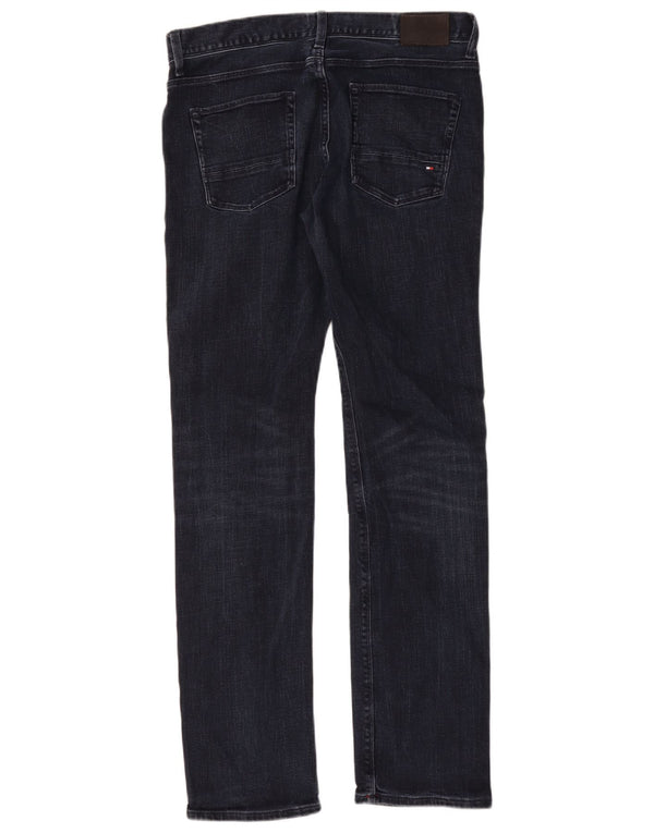 Tommy Hilfiger Mens Denton Straight Jeans W34 L34 Navy Blue Cotton