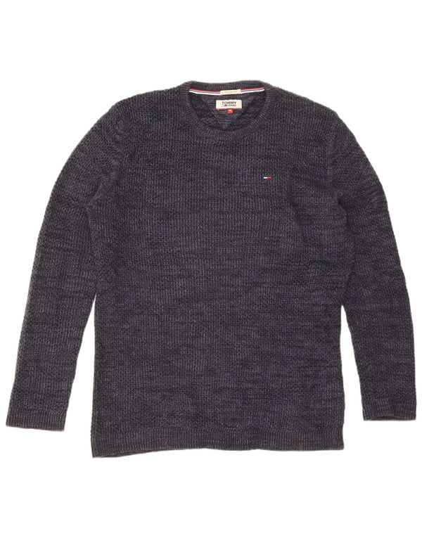 Maglione maglione girocollo da uomo Tommy Hilfiger medio blu navy screziato