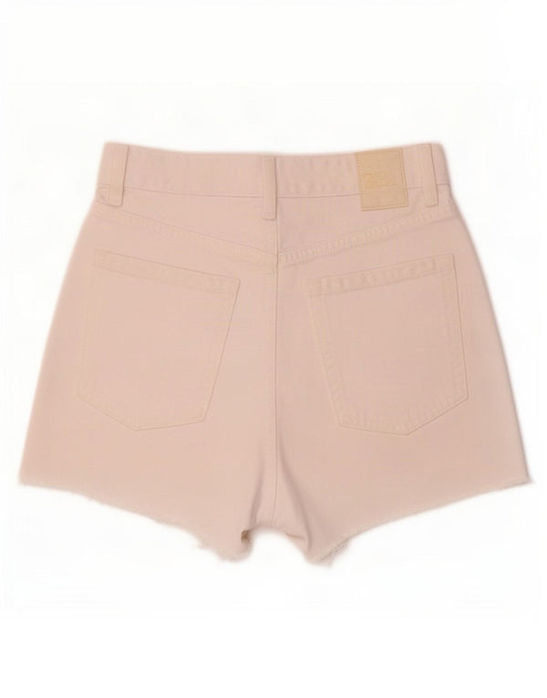 Pantaloncini di jeans a vita alta da donna Zara EU 34 2XS W24 Bianco