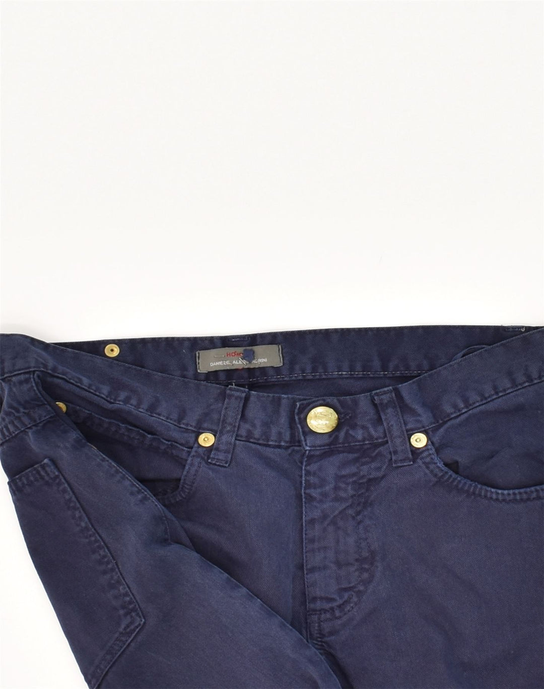 DANIELE ALESSANDRINI Womens Straight Jeans W29 L32  Navy Blue Cotton | Vintage Daniele Alessandrini | Thrift | Second-Hand Daniele Alessandrini | Used Clothing | Messina Hembry 