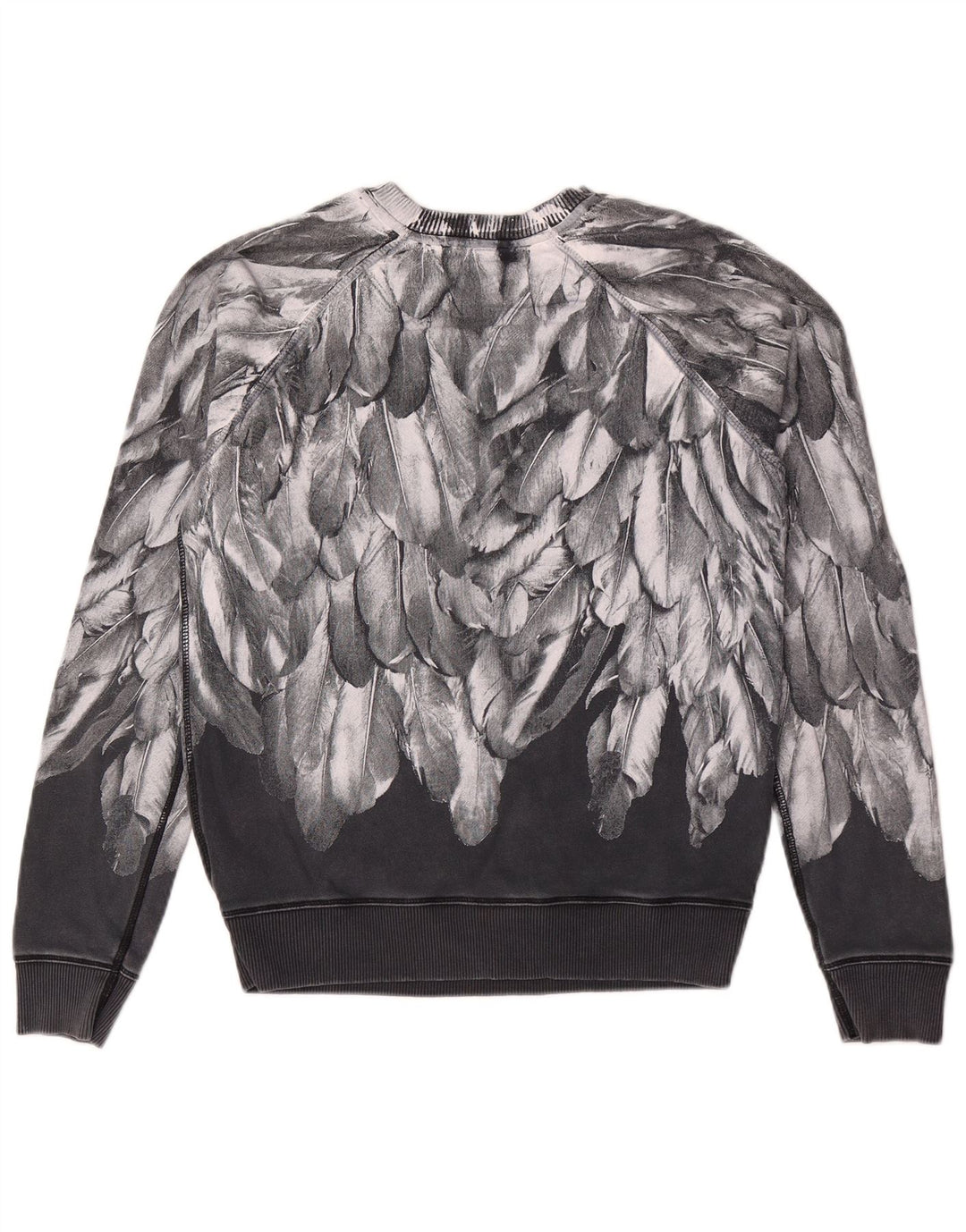 Diesel Felpa grafica da uomo Maglione piccolo cotone nero