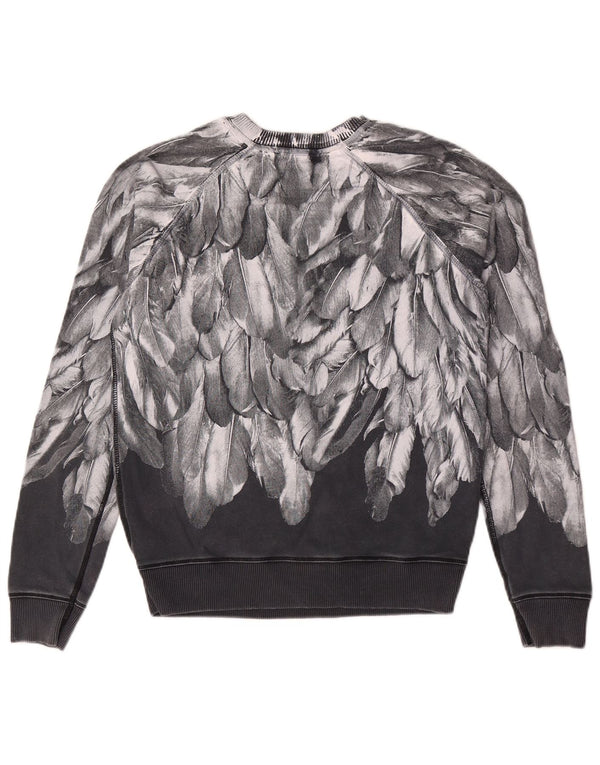 Diesel Felpa grafica da uomo Maglione piccolo cotone nero