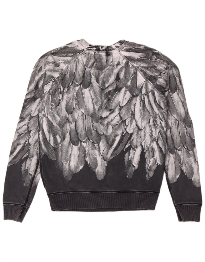 Diesel Felpa grafica da uomo Maglione piccolo cotone nero