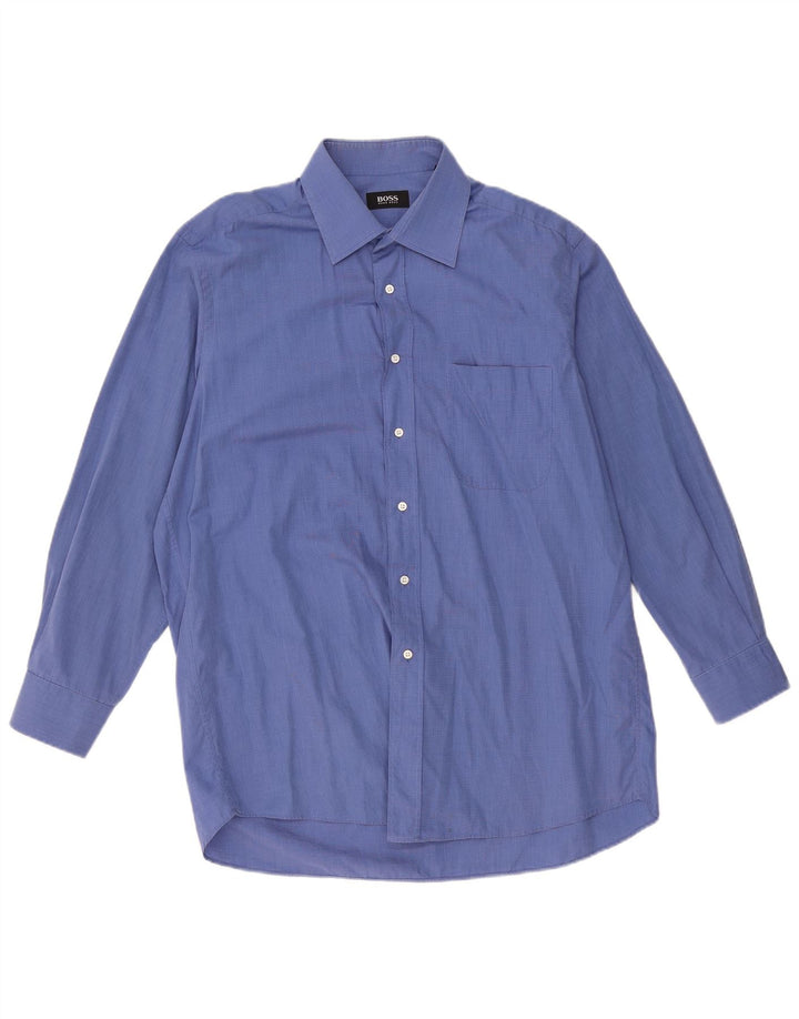 Camicia da uomo Hugo Boss taglia 43 17 XL cotone blu