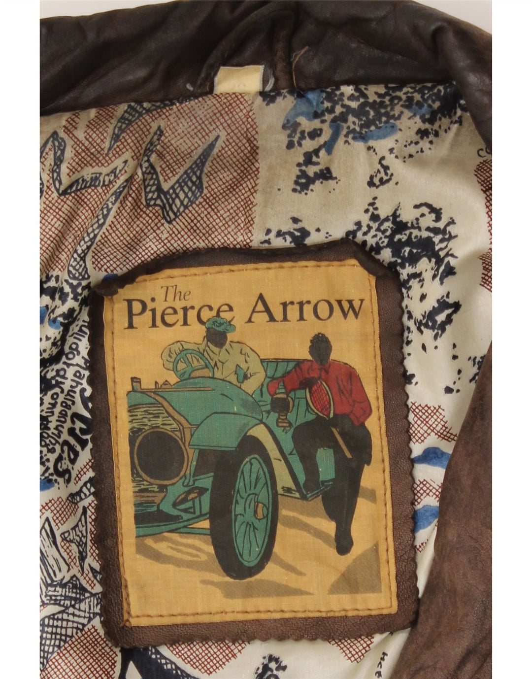 Giacca in pelle da uomo Pierce Arrow IT 56 3XL Pelle marrone
