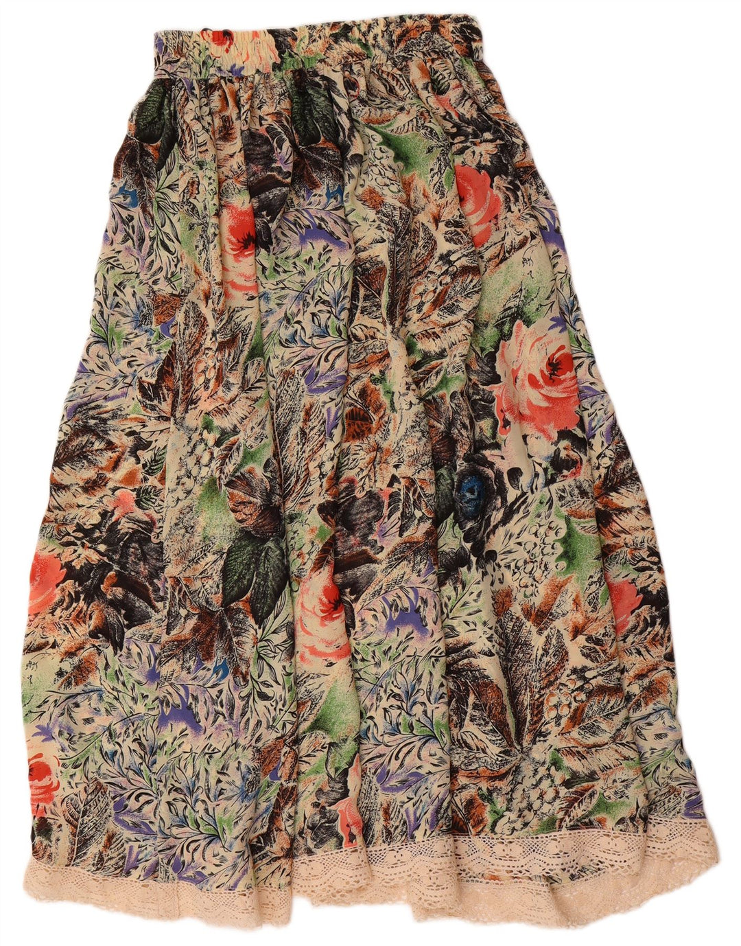 Gonna svasata da donna Betty Barclay UK 14 grande W32 floreale multicolore