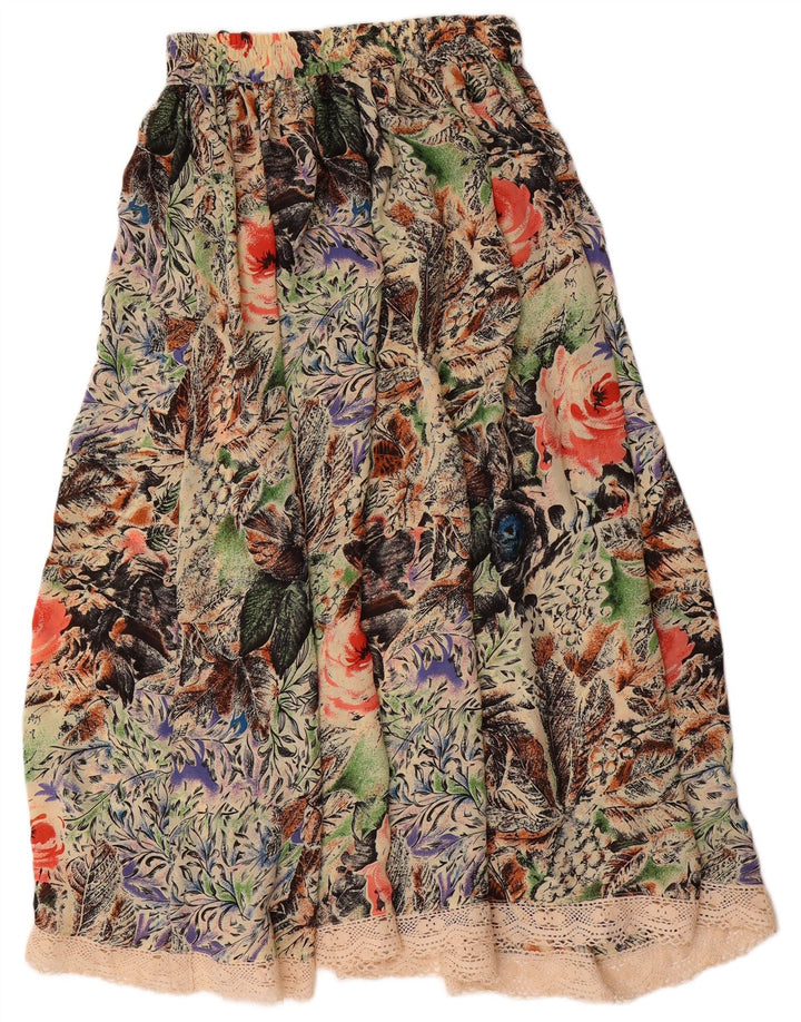 Gonna svasata da donna Betty Barclay UK 14 grande W32 floreale multicolore