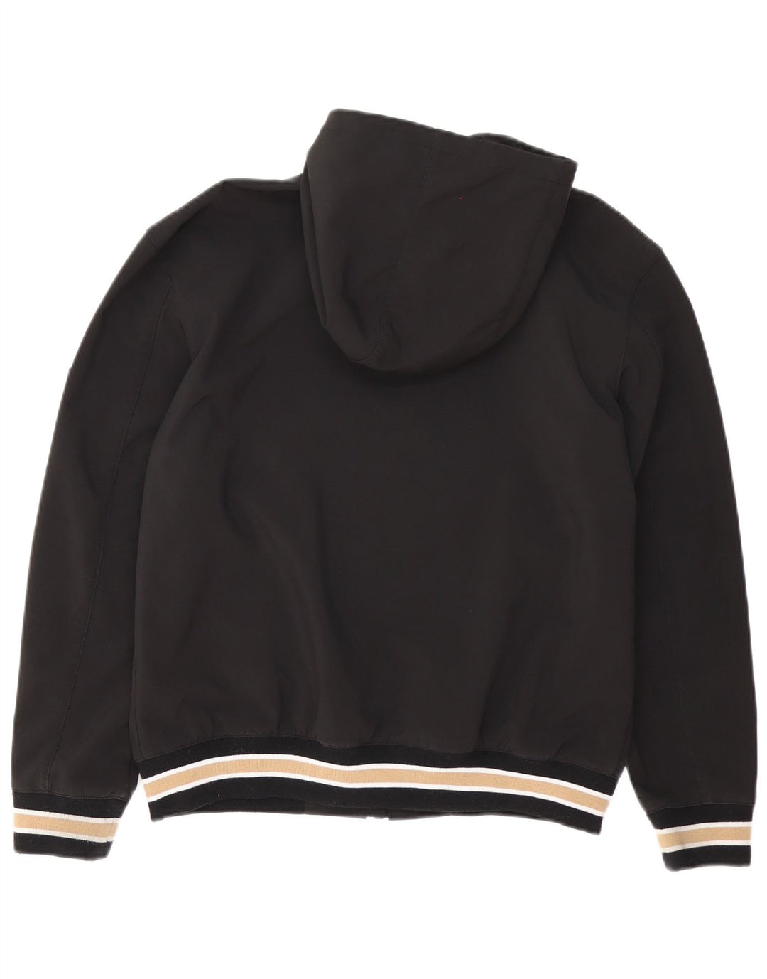 Giubbotto bomber con cappuccio da ragazzo Hugo Boss 13-14 anni piccolo a righe nere