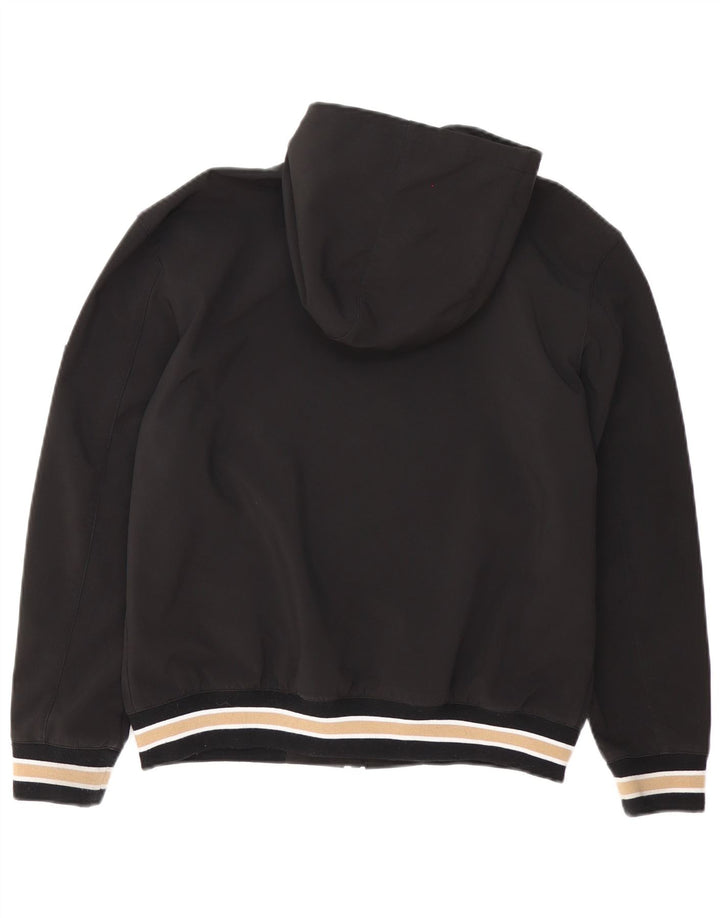 Giubbotto bomber con cappuccio da ragazzo Hugo Boss 13-14 anni piccolo a righe nere