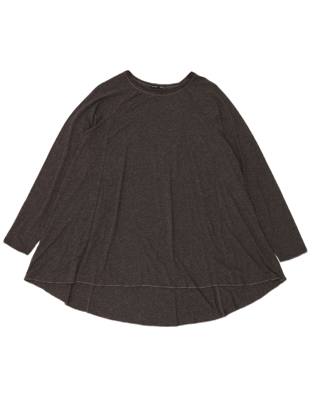 Top tunica oversize da donna Zara UK 16 grande grigio