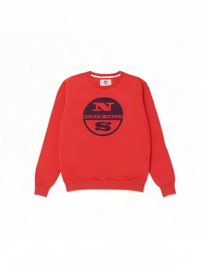 Felpa grafica da uomo North Sails, grande, in cotone rosso