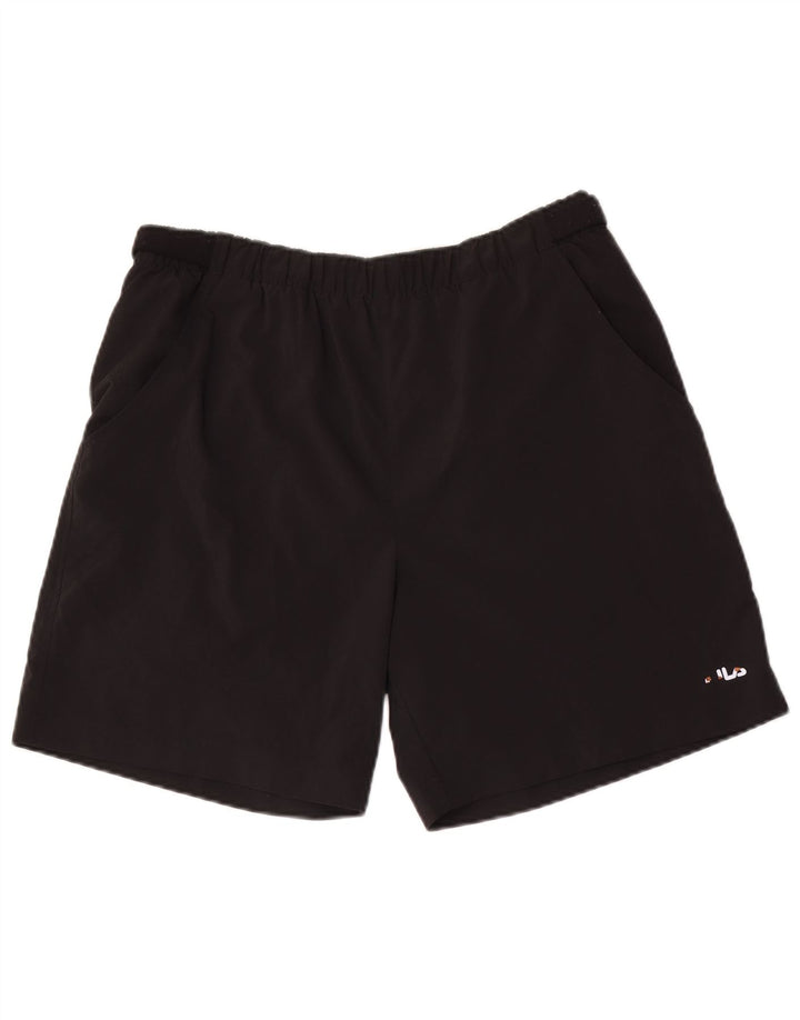 Pantaloncini sportivi da uomo Fila poliestere medio nero