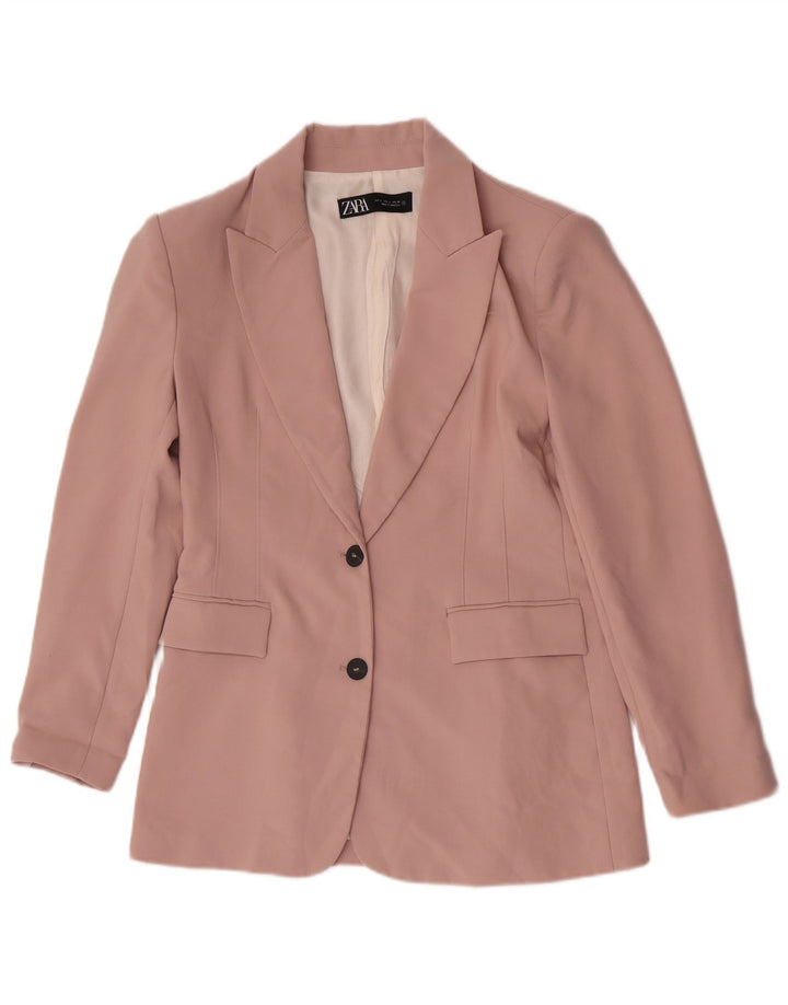 Abito Zara da donna a 2 bottoni e 2 pezzi UK 16 Large W32 L31 poliestere rosa