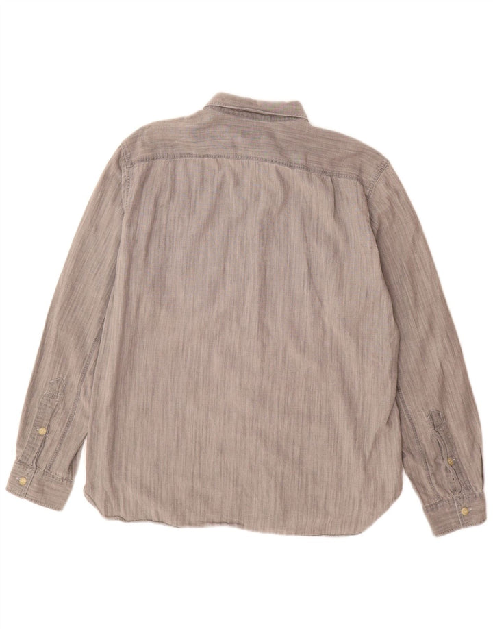 J. Crew Camicia da uomo su misura grande in cotone grigio