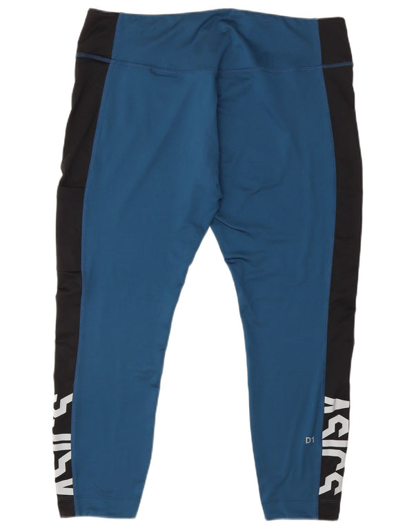 Leggings corti da donna Asics UK 18 XL poliestere blu