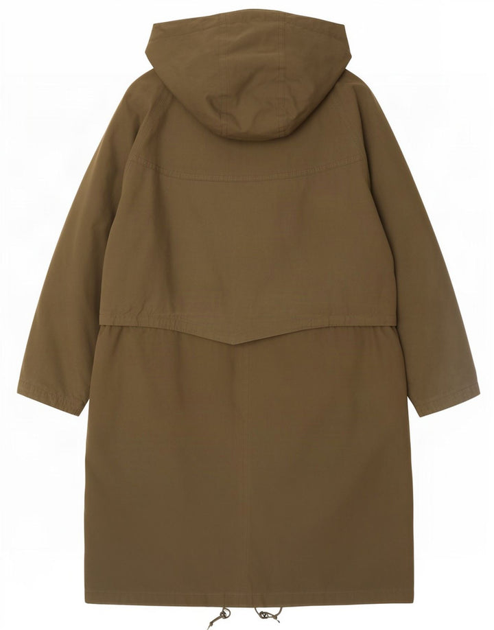 Giacca parka oversize con cappuccio da donna Gil Bret UK 16 grande poliestere kaki