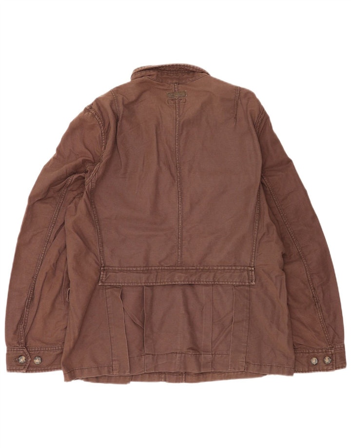 Giacca utilitaria reversibile da donna Marlboro Classics EU 50 3XL cotone marrone