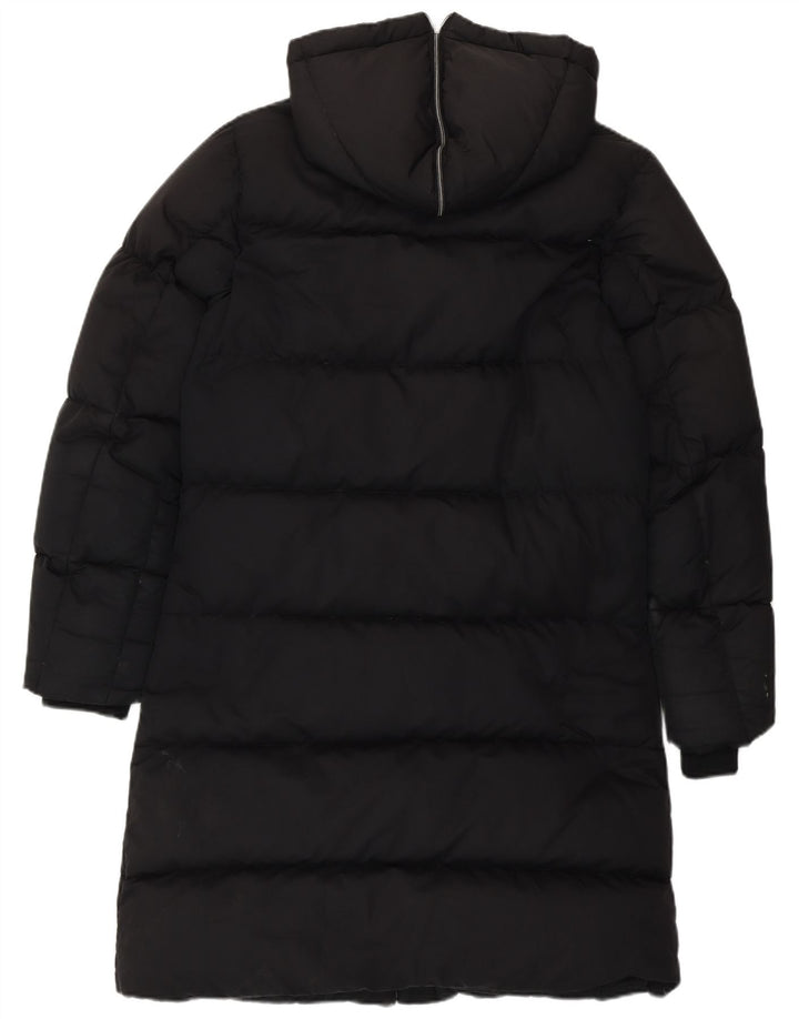 Cappotto imbottito lungo con cappuccio Nike da donna UK 8/10 piccolo nero