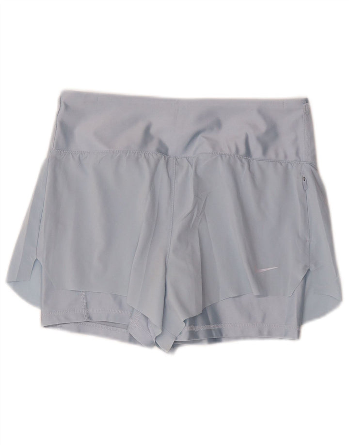 Pantaloncini sportivi Nike da donna Dri Fit UK 10 piccoli blu poliestere