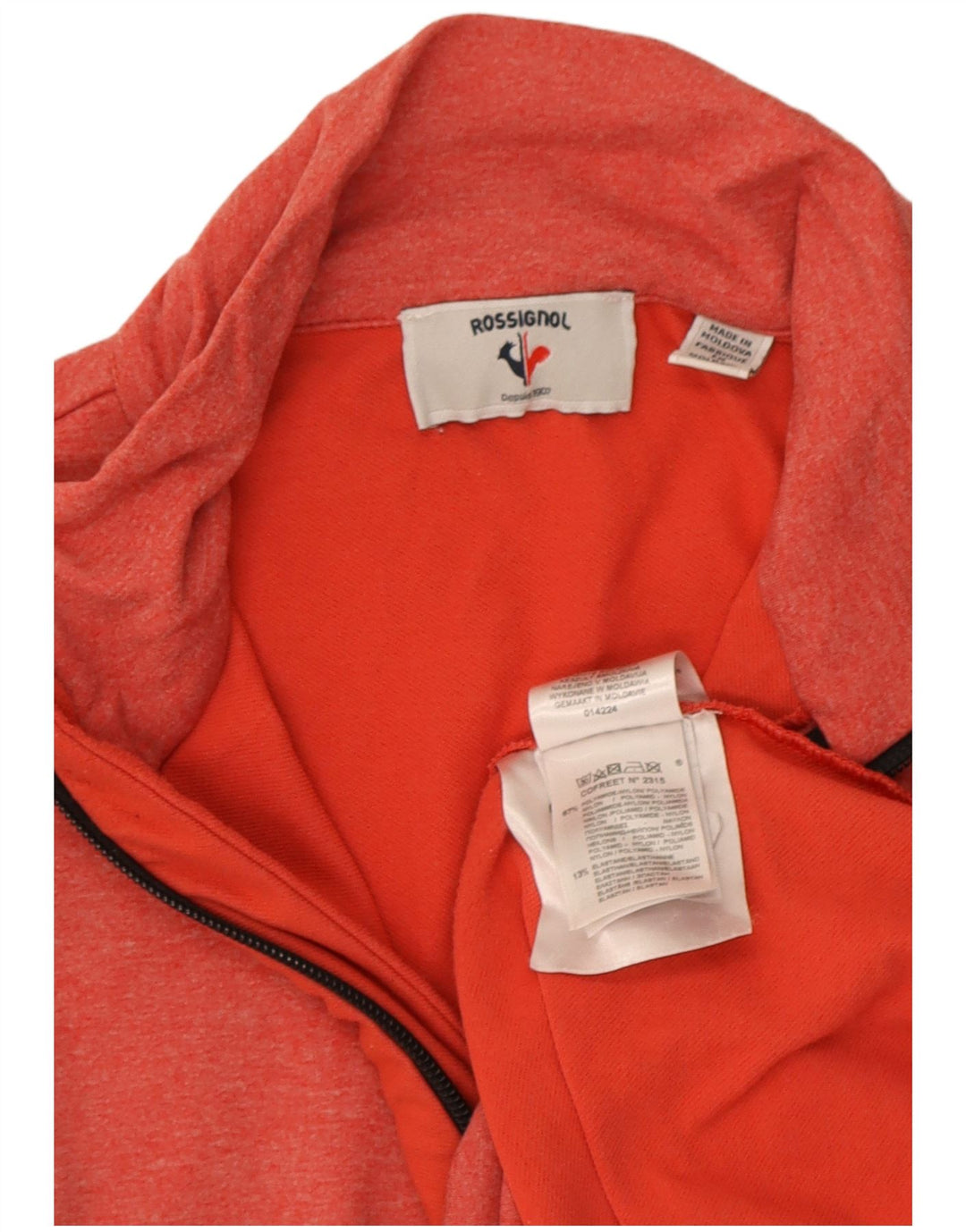 Rossignol Uomo Pullover Tuta Top Piccolo Poliestere chiazzato Rosso