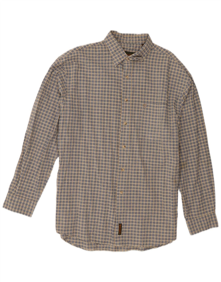 Camicia da uomo Timberland in cotone a quadri beige grande