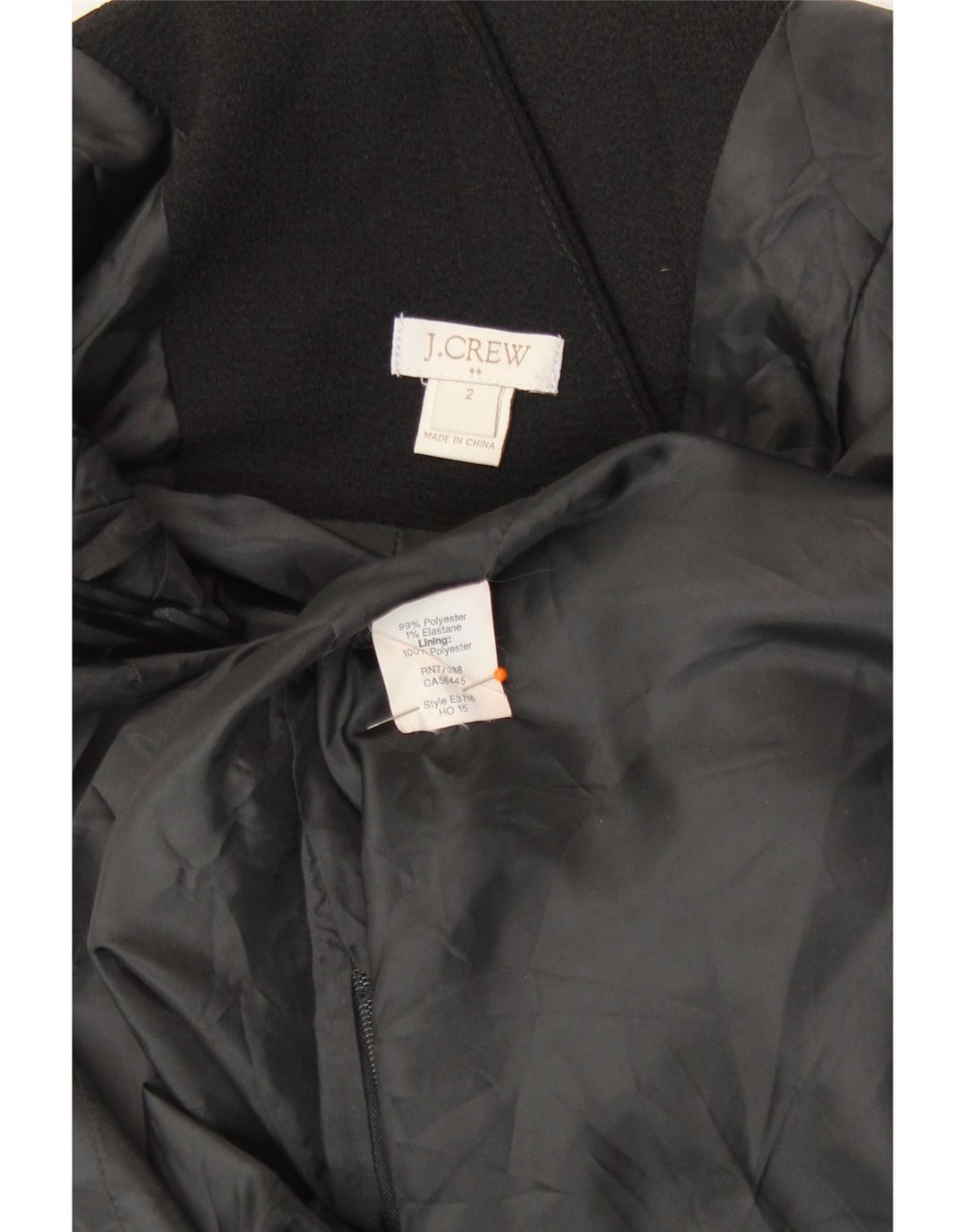 Abito tubino senza maniche da donna J. Crew US 2 XS poliestere nero