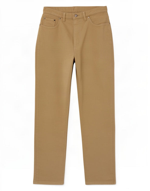 Pantaloni casual dritti a vita alta da donna Carrera Blue Age W31 L31 Beige