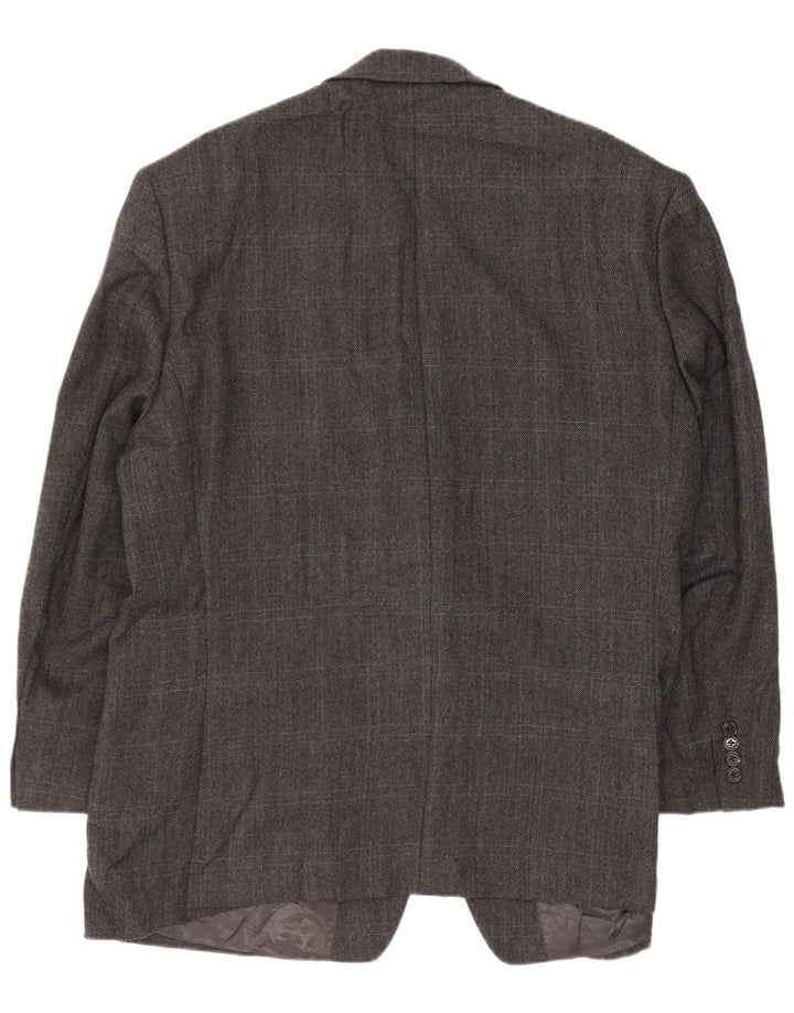 Giacca blazer da uomo vestibilità regolare Ralph Lauren UK 48 3XL grigio a spina di pesce