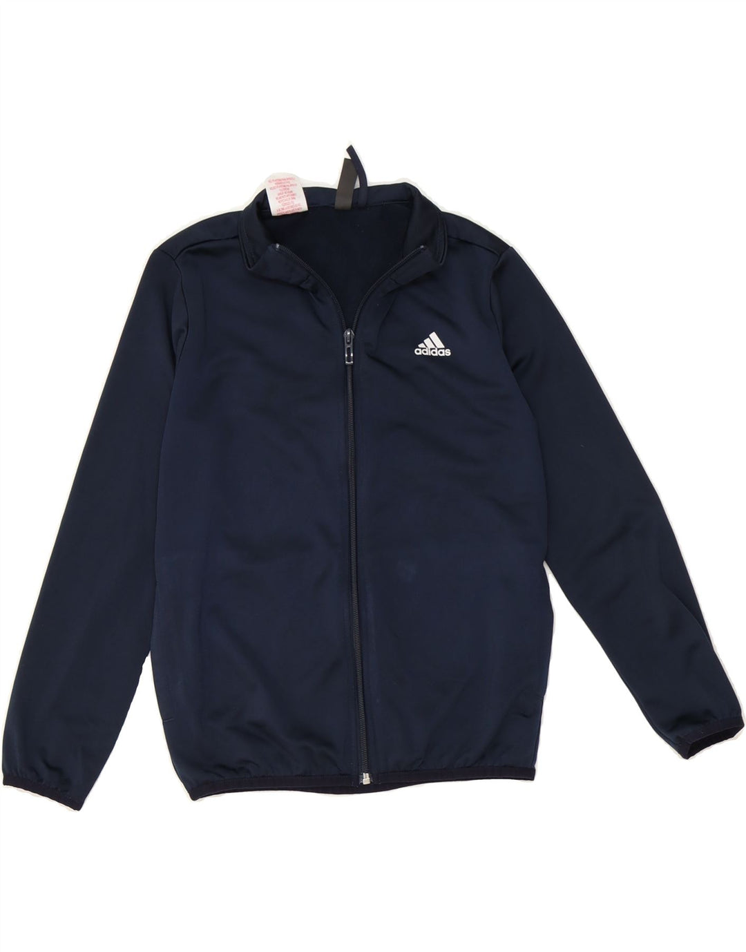 ADIDAS Boys Graphic Tracksuit Top Jacket 9-10 Years Navy Blue Polyester Vintage Adidas and Second-Hand Adidas from Messina Hembry 