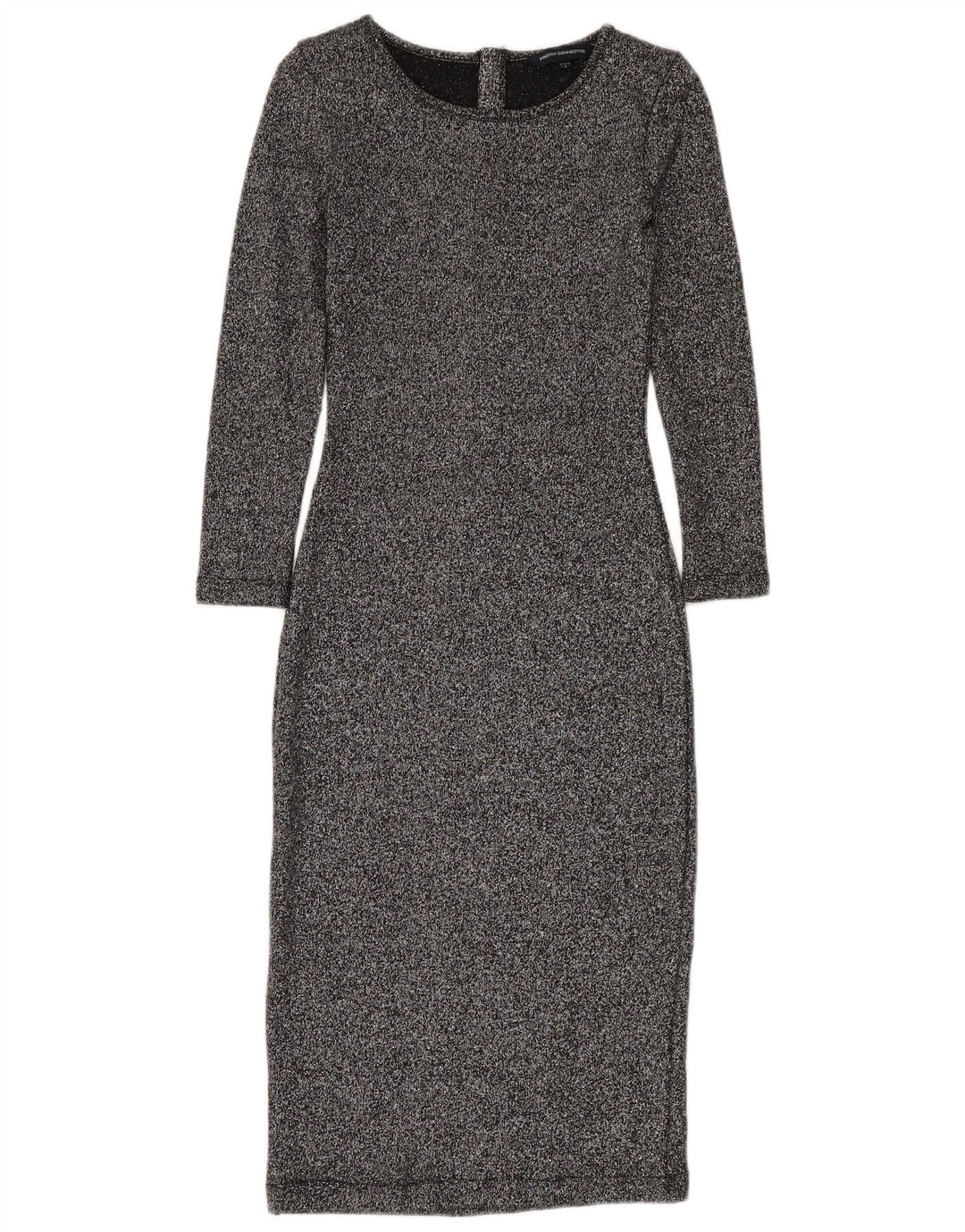 Abito tubino a maniche lunghe da donna French Connection UK 8 piccolo grigio chiazzato