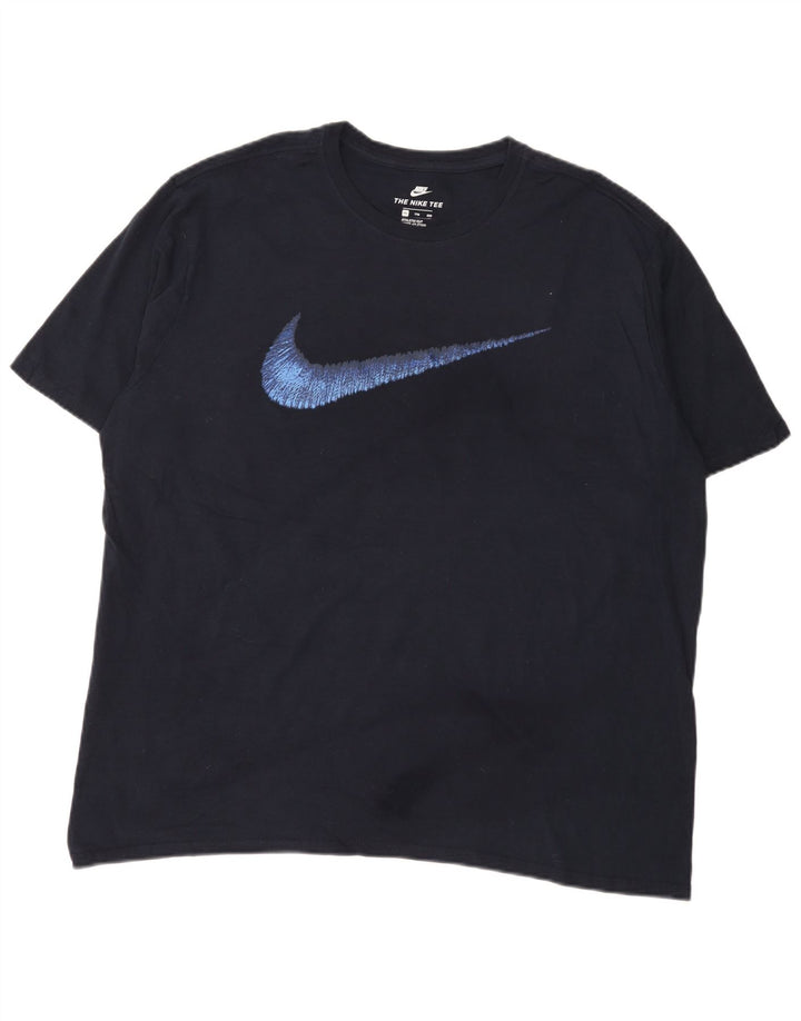 T-shirt grafica Nike da uomo con taglio atletico, 2XL, blu navy