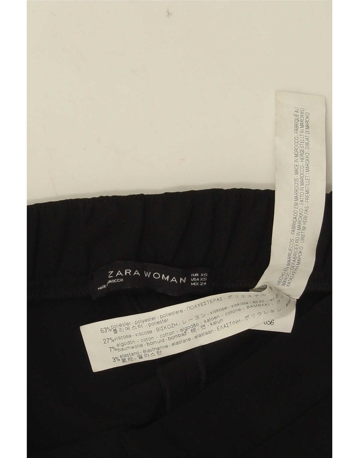 Pantaloni corti Bootcut da donna Zara XS W24 L24 poliestere nero